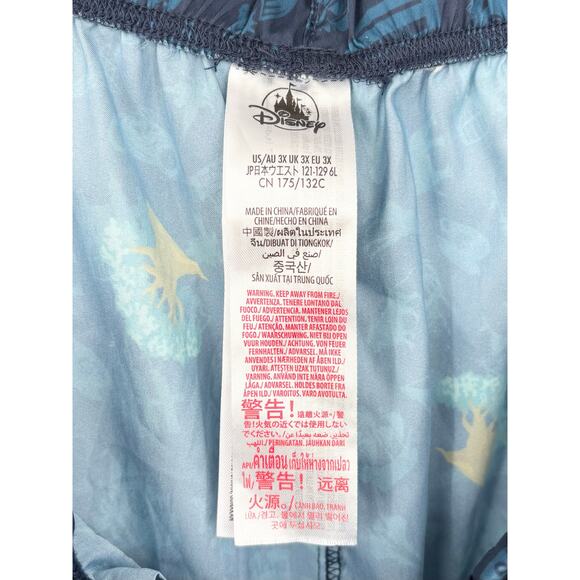 Disney Parks Blue Satin Drawstring Pajama Pants Size 3X - Picture 5 of 7